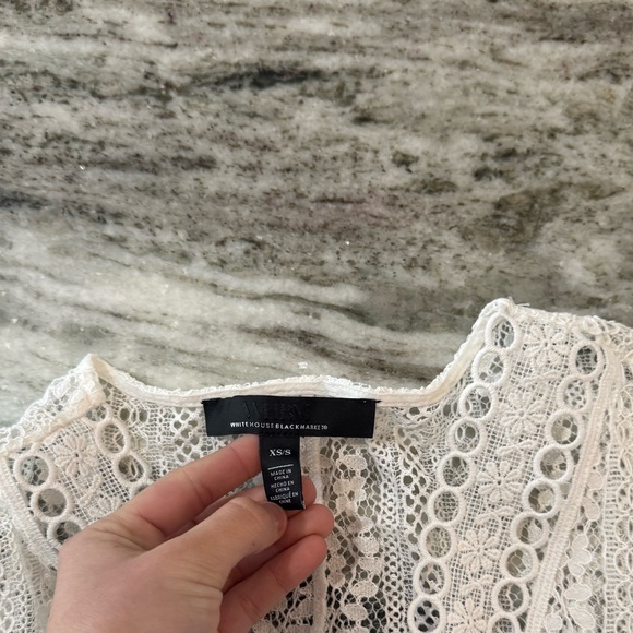 White House Black Market Lace Caftan Swimsuit Cover Up Size XS/S White - Picture 5 of 5